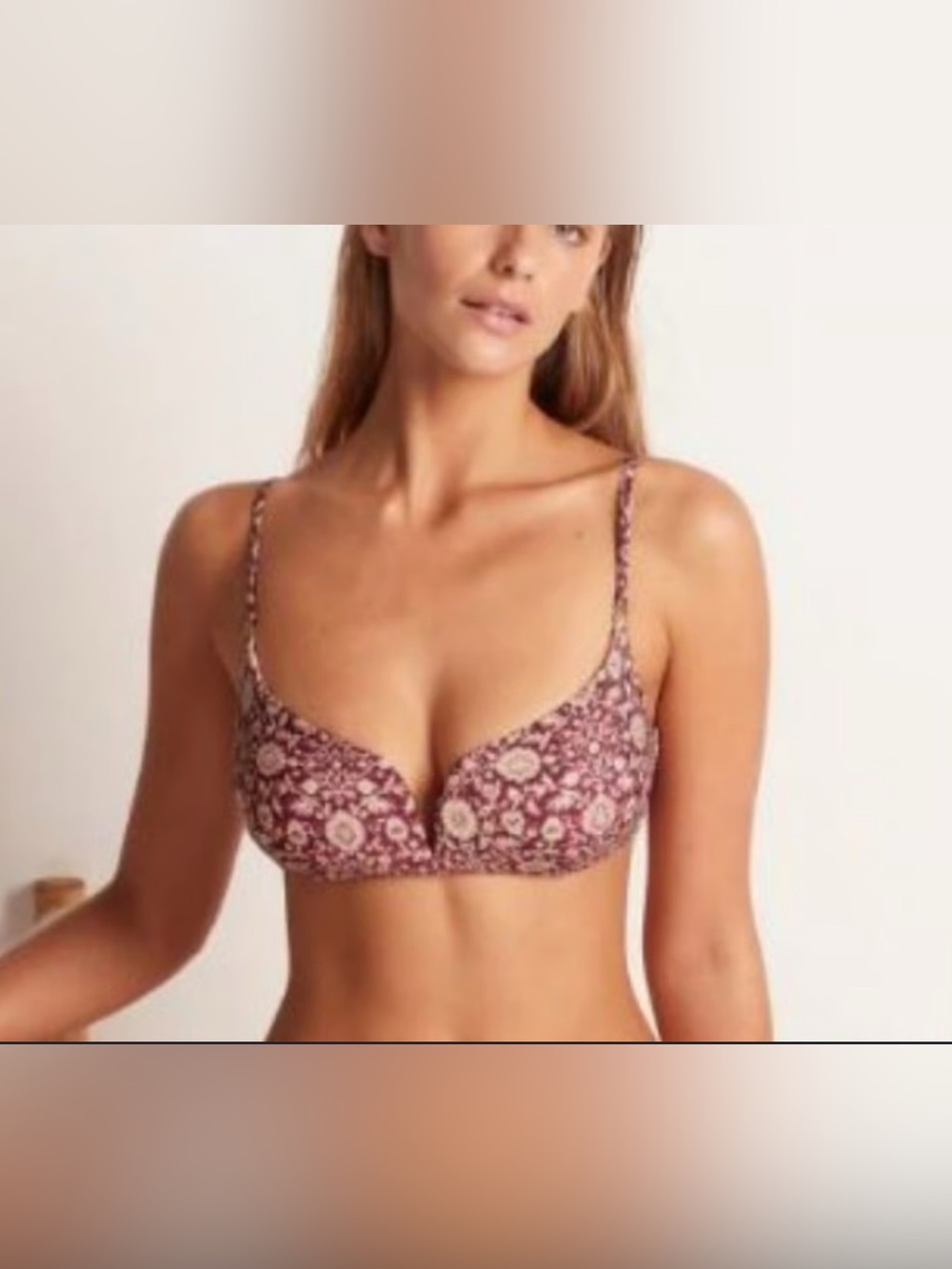 Monte & Lou Kara Boho V Wire Crop Bralette